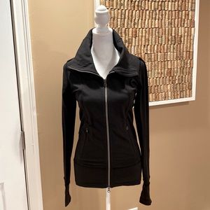 Lululemon Black Spandex Jacket with Tall Neck